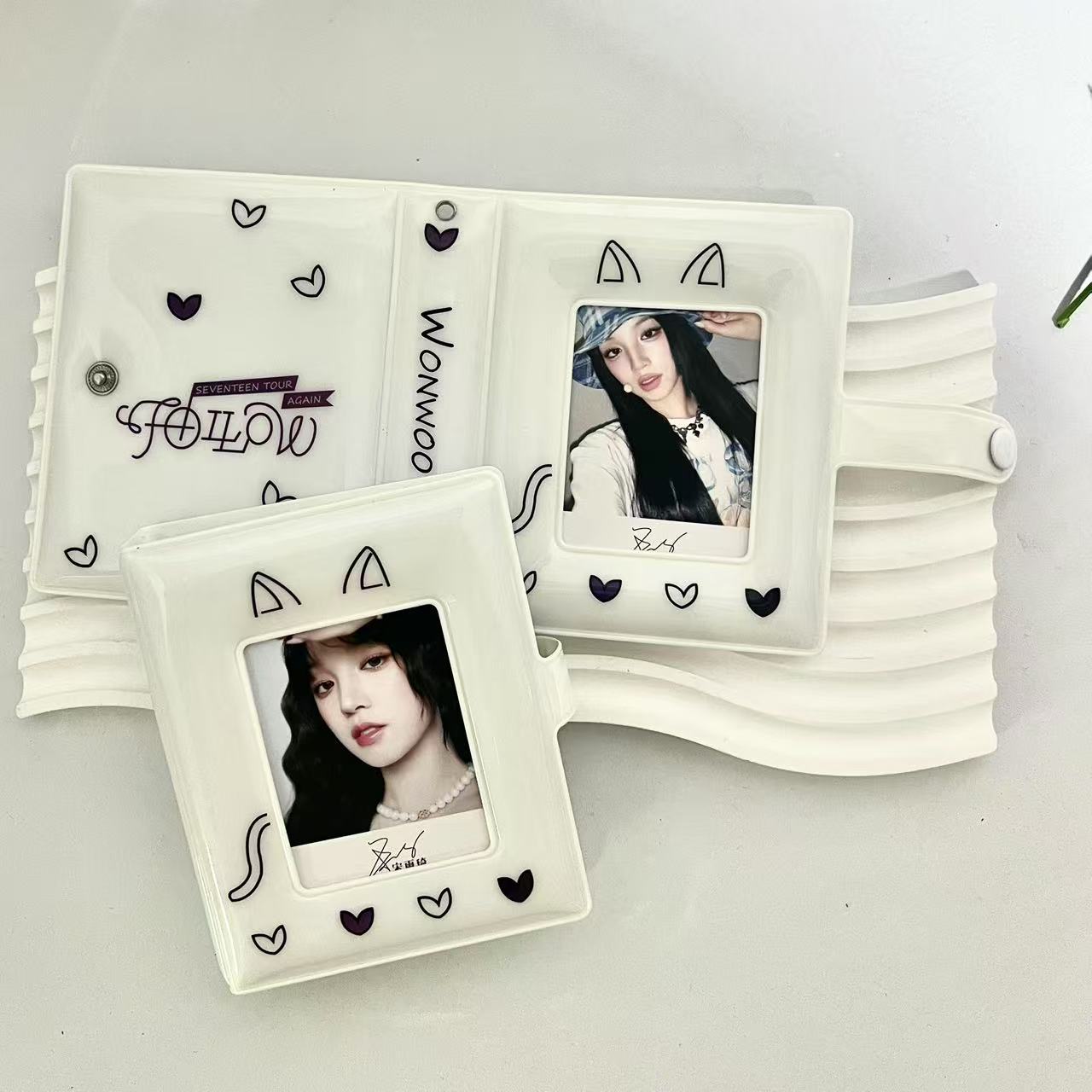 可爱耳朵单宫格卡册小卡收纳立得相册爱豆小马追星宝莉卡包