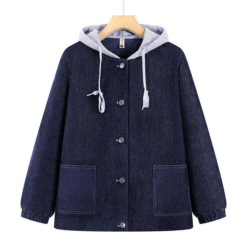 官方正品妈妈装外套秋装时尚风衣中老年女装春秋加大加肥休闲连帽