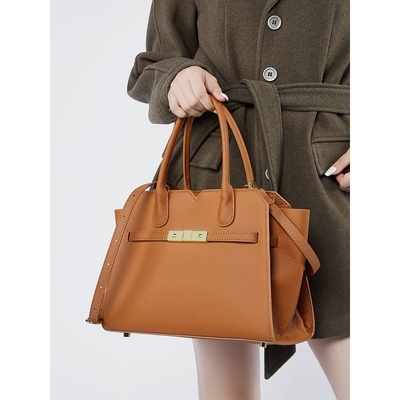 官方正品春季轻奢真皮包包女士2025新款时尚铂金包大容量妈妈包通