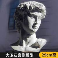 树脂石膏头像空心29cm素描速写美术教具模型人像 装饰摆件 大卫 2