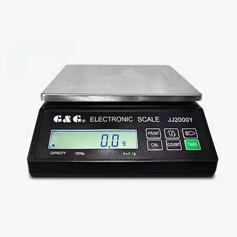 JJ2000Y交直流两用电子天平 JJ5000Y液晶屏不锈钢秤盘电子天平