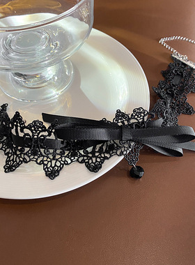 黑色蕾丝公主项圈6122