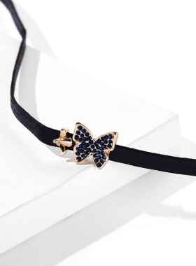 蝴蝶结项圈锁骨链5424