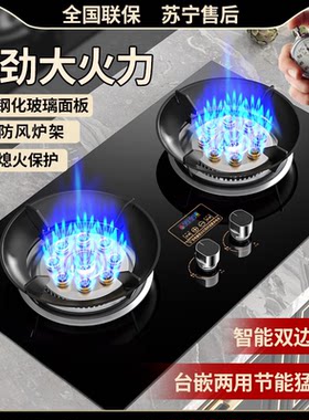 樱花大火力燃气灶双灶家用嵌入式天然气灶台式液化气节能煤气炉灶