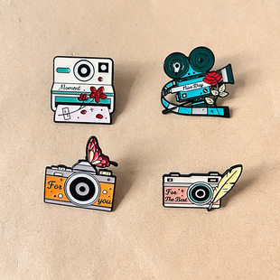 卡通单反摄影徽章Pin背包装 胸针 饰品配饰微单拍立得金属卡通个性