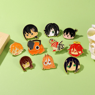 日漫电锯人周边胸针 电次帕瓦玛奇玛早川秋角色 卡通可爱合金徽章
