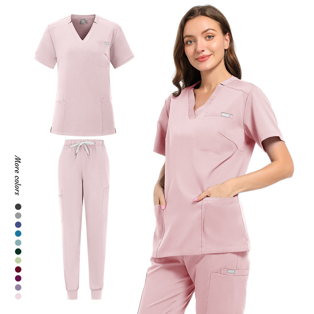 手术服套装V领护士服女款