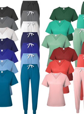 夏医生工作制服美容SPA宠物医院牙科手术室洗手衣分体套装工装