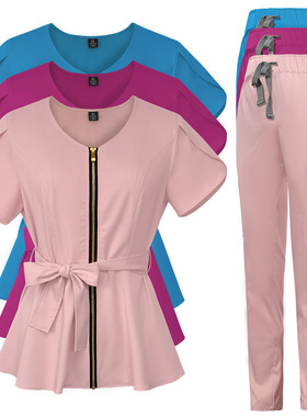 洗手衣弹力速干高端夏手术室工作服女月子中心美容师SPA刷手服