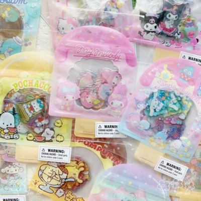 日系夏日冰棒系列pvc素材贴纸包美乐蒂大耳狗库洛米kitty帕恰狗