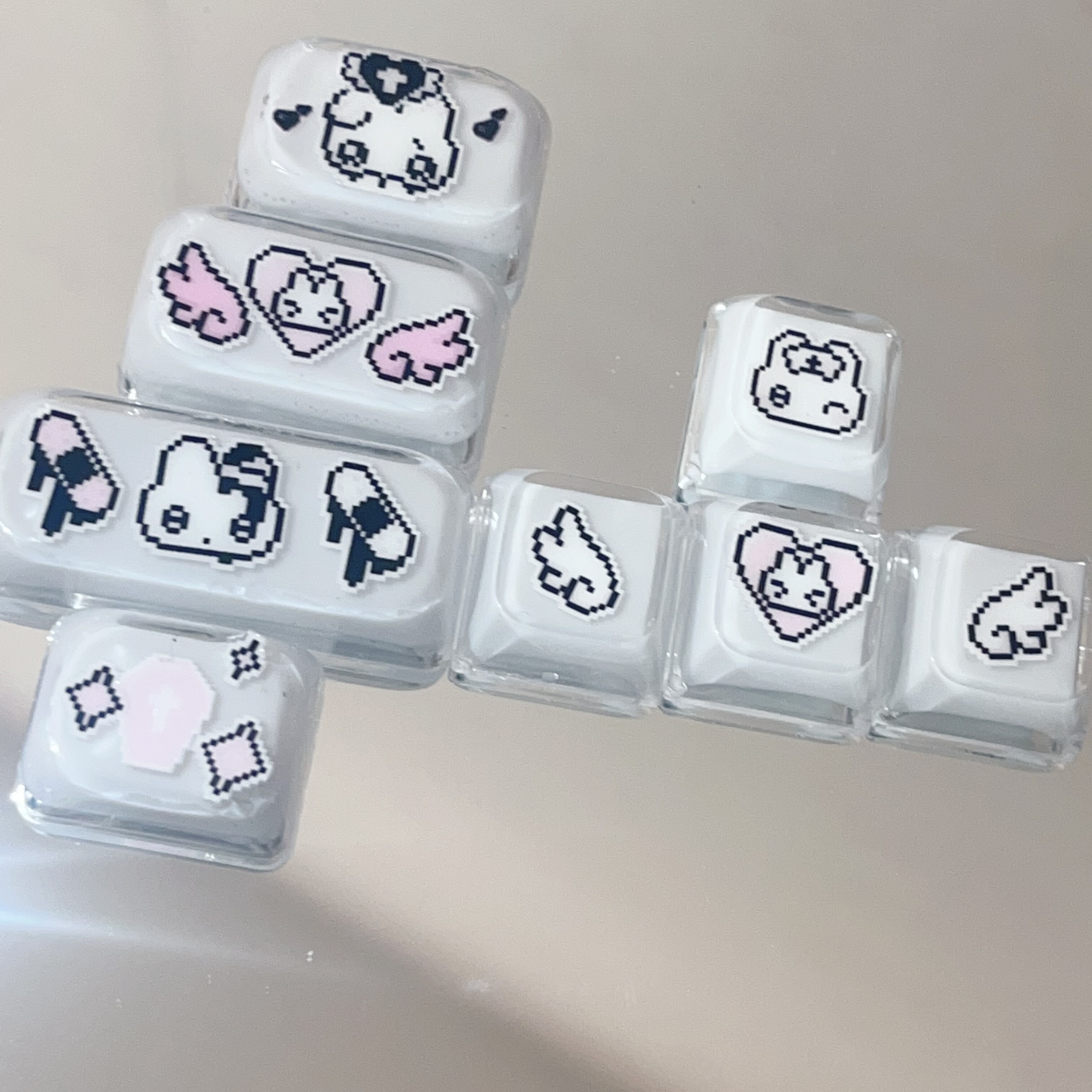 可爱兔子键帽手作个性键帽手作键帽xda原创手作键帽可爱键帽