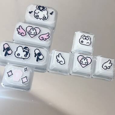 可爱兔子键帽手作个性键帽手作键帽xda原创手作键帽可爱键帽