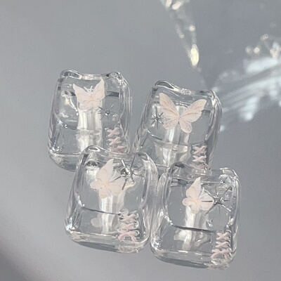 键帽手作个性键帽可爱手作键帽原创手作键帽zuoya键帽蝴蝶moa键帽