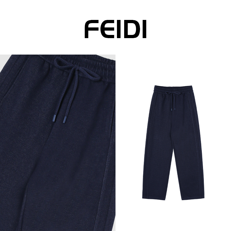 FEIDI斐迪 复古宽松显瘦弯刀休闲裤 FD081YC021