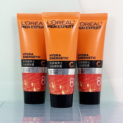 欧莱雅男士劲能醒肤露22ml面霜擦脸乳液补水保湿抗皱提亮抗倦容