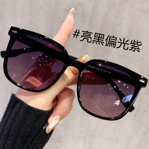 紫色墨镜女高级感方圆脸带度数