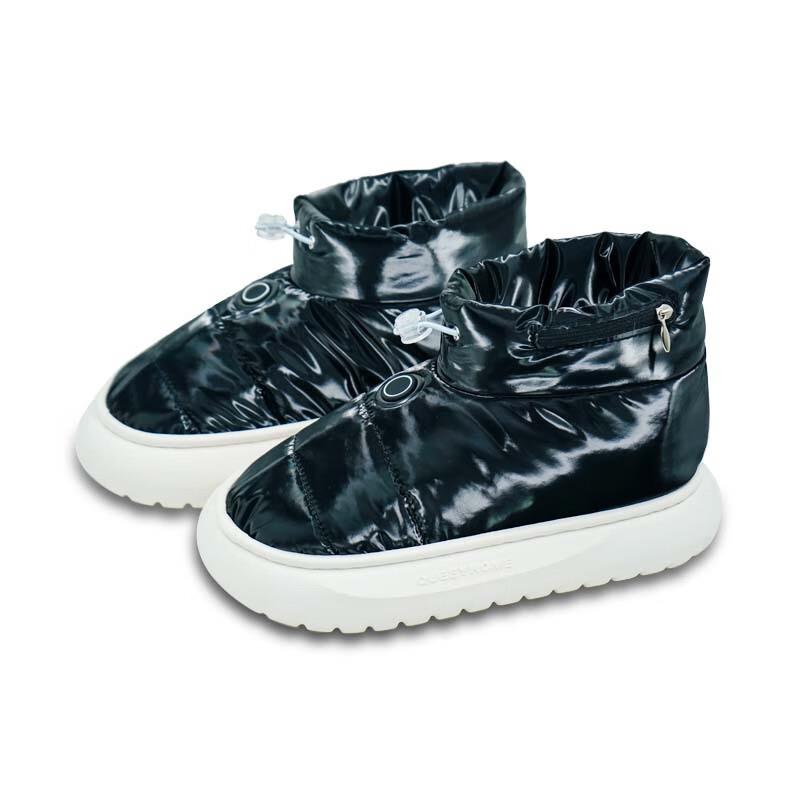 百舸电加热鞋子充电加热棉鞋户外工作防寒防水棉鞋黑色42/43BG-ZB