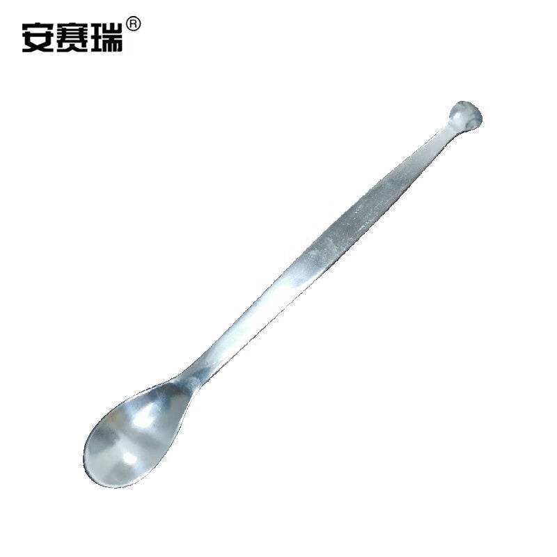 安赛瑞不锈钢药匙实验室取样勺子化学试剂药勺厚款双头一大一小药