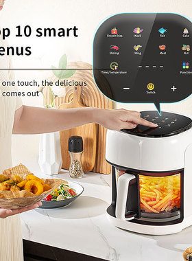 大容量air fryer 4.5L家用智能可视空气炸锅美规欧规英规110v220v