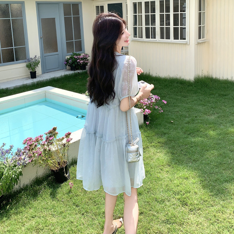 新品现货镶钻网纱连衣裙131-7329P155K228,女装连衣裙,浙宝131
