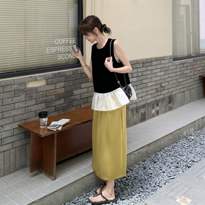 夏季新品拼接半身裙套装131-7339P145K218图片