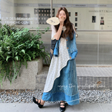 设计感小众叠穿牛仔三件套女2025夏季新款甜酷风T恤马甲半身裙潮，女装套装/套裙，象礼