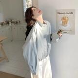 韩系蓝色立领2025超火减龄外套女春季新款高级感别致休闲夹克上衣，女装短外套，象礼