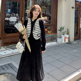 现货！丝绒马甲连衣裙两件套131-5067P145K198，女装连衣裙，浙宝131