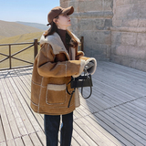 现货冬季加厚皮毛一体羊羔毛外套131-9675P185K268，女装皮草，浙宝131