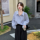 超火气质通勤穿搭衬衫女春秋2025新款韩系松弛感阔腿裤，女装套装/套裙，浙宝131