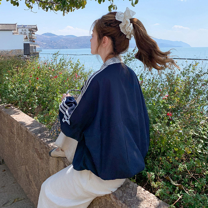 【新款】现货！蕾丝拼接百搭短外套131-7200P135K198,女装短外套,浙宝131