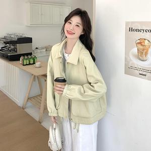 超好看短款皮衣外套女2025春季新款小个子韩系宽松减龄超火上衣潮图片