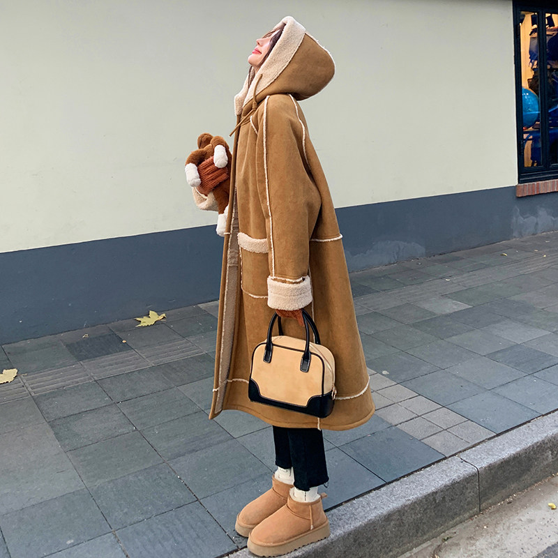 现货数据好！长款！羊羔毛外套131-5913P205K298，女装毛呢外套，象礼