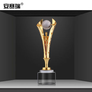 安赛瑞展示牌定制水晶杯企业优秀员工表彰运动会创意纪念品比赛颁