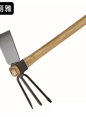 康丽雅K-2975木柄多用小锄头物业绿化除草耙子两用款