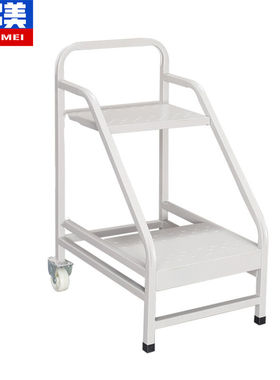 奕多美图书馆书梯白色2步书梯登高梯书梯档案室移动平台梯YDM-SCS