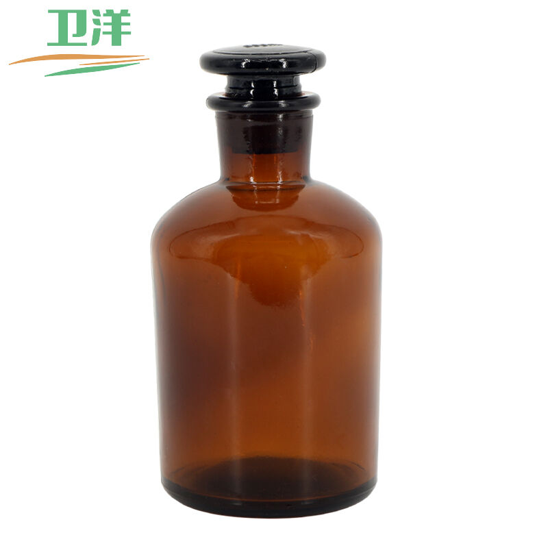 卫洋WYH-006试剂瓶加厚玻璃瓶细口瓶磨砂口透明小口分装瓶棕色细