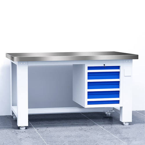 奕多美重型钳工台不锈钢桌面工作台车间维修桌2100*750*800mm单桌