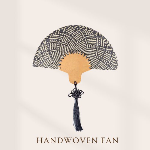 定制新中式小扇子SHIJI造型非遗手工编织扇氛围装饰扇礼品摆件