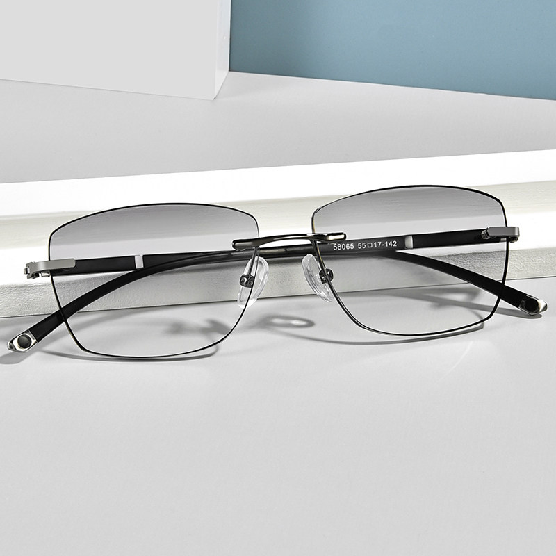 无框镶黑边圆片型近视眼镜男休闲可配有度数防蓝光护眼眼睛近视镜,ZIPPO/瑞士军刀/眼镜,定制成品光学镜,淘宝优惠券,粉丝福利购,淘宝优惠卷