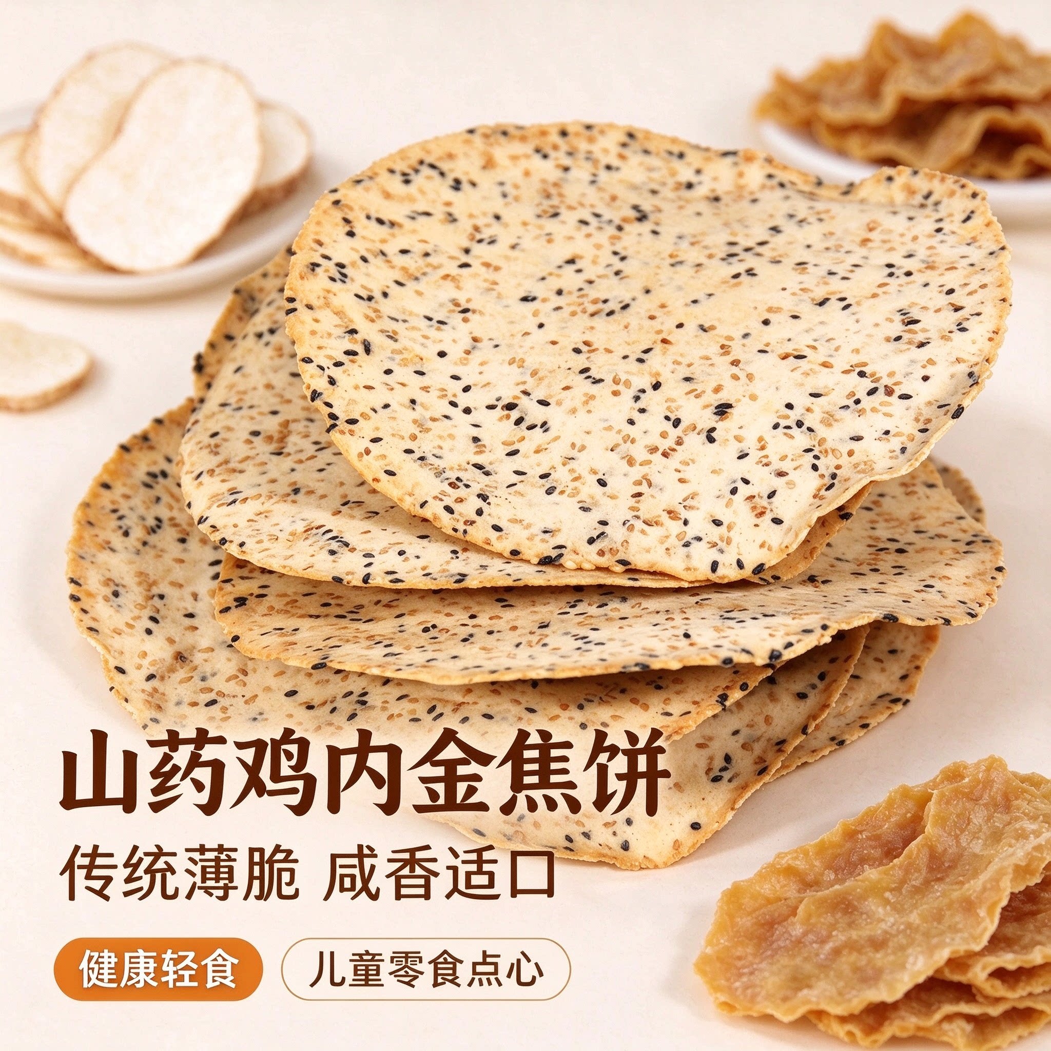 鸡内金焦饼焦馍零食河南特产小吃手工芝麻饼香酥薄脆糖友控糖食物
