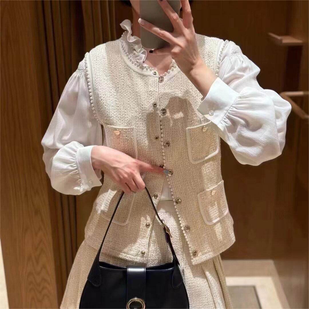 通勤条纹西装马甲外套坎肩