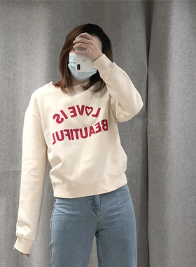 卫衣2021字母宽松百塔纯棉运动衫女SFPSW00326