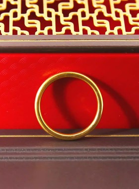 古法钛钢不褪色实心情侣对戒