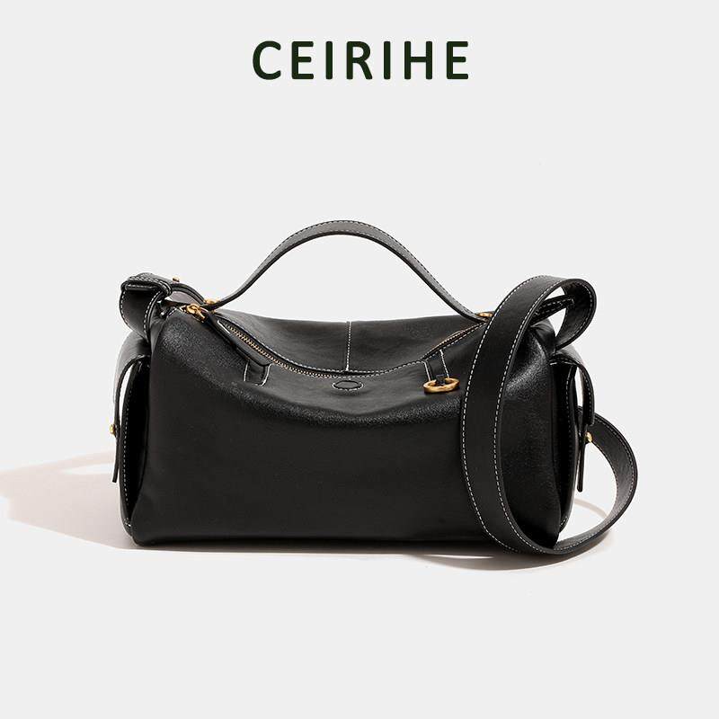 天锚国际植鞣牛皮相机包无性别枕头包包女2026新款手提单肩斜挎包,箱包皮具/热销女包/男包,小方包,淘宝优惠券,粉丝福利购,淘宝优惠卷