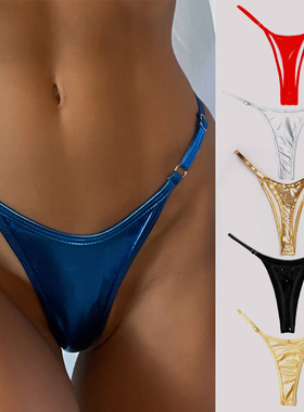 过渡性感ZONE多色欧美风亚马逊新款泳裤女士三角裤纯色打底丁字裤