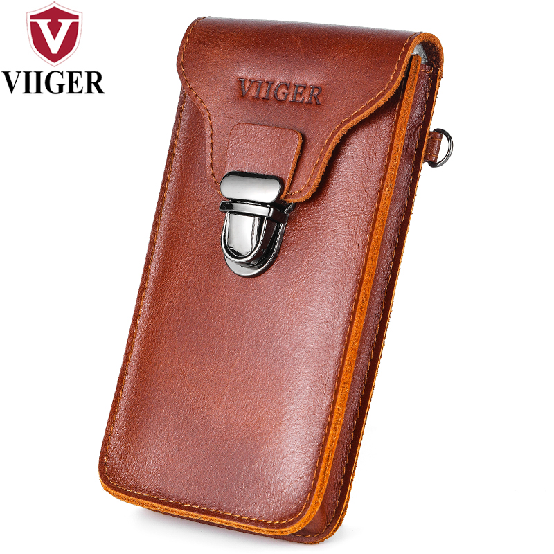 手机腰包男款2025新 穿皮带工地干活专用真皮牛皮高端单层6.8寸薄