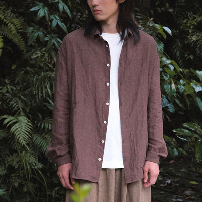 inLESS丨屿麻纪 isola e lino 亚麻长袖衬衫