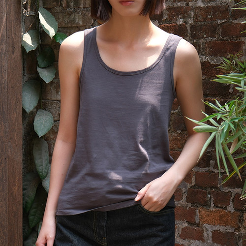 【SALE】Studio Nicholson SCOOP NECK VEST 纯棉圆领背心