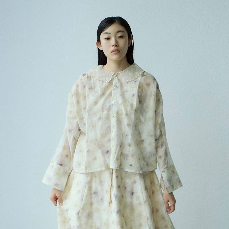 inLESS丨NATIVE VILLAGE No.04 harmony Pressed 丝棉压花衬衫女